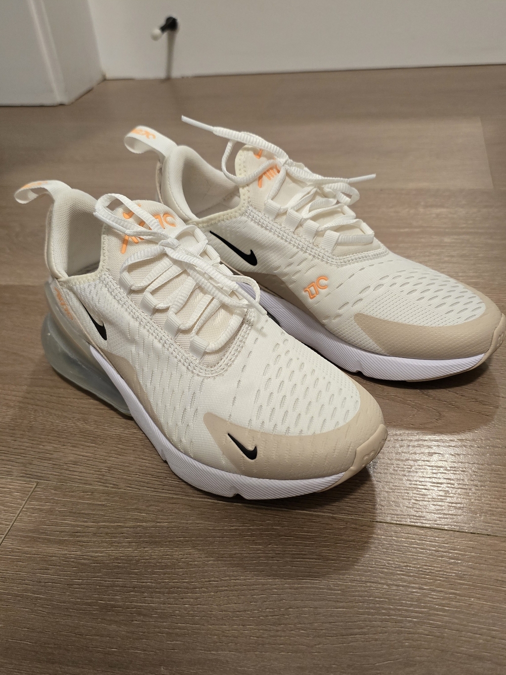 Nike Women's Air Max 270 React White Desert Sand